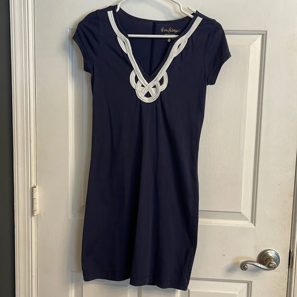 Lilly Pulitzer Brewster Dress in True Navy size XXS - Picture 1 of 9